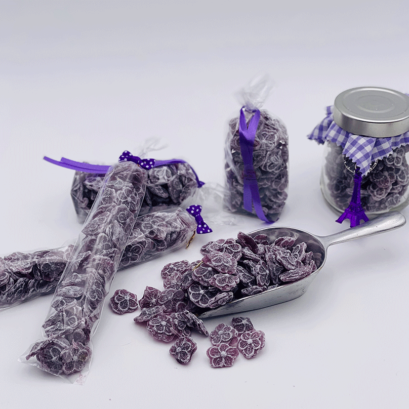 découvrez nos bonbons à la violette, délicatement parfumés et fabriqués selon la tradition. idéal pour une pause gourmande ou un cadeau original !