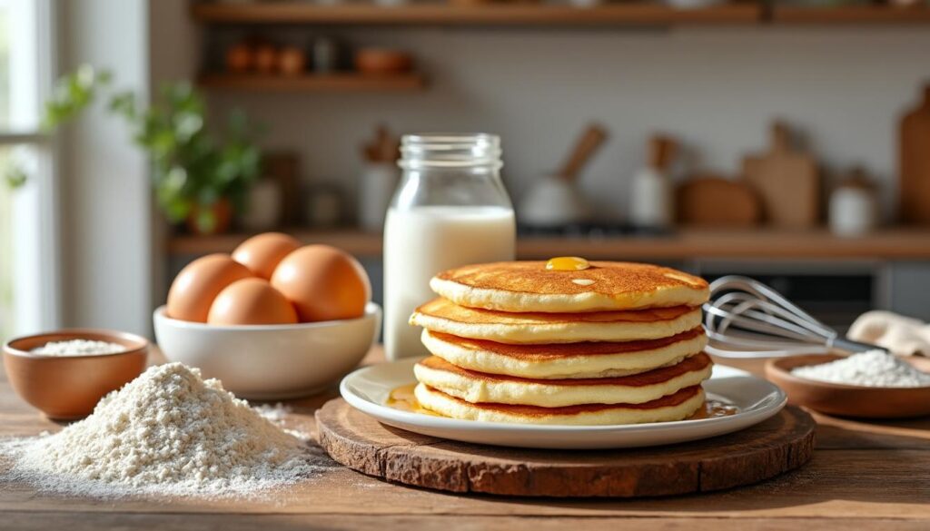 découvrez une recette facile et rapide de pancakes sans lait, moelleux et délicieux, parfaite pour un petit-déjeuner gourmand sans lactose.
