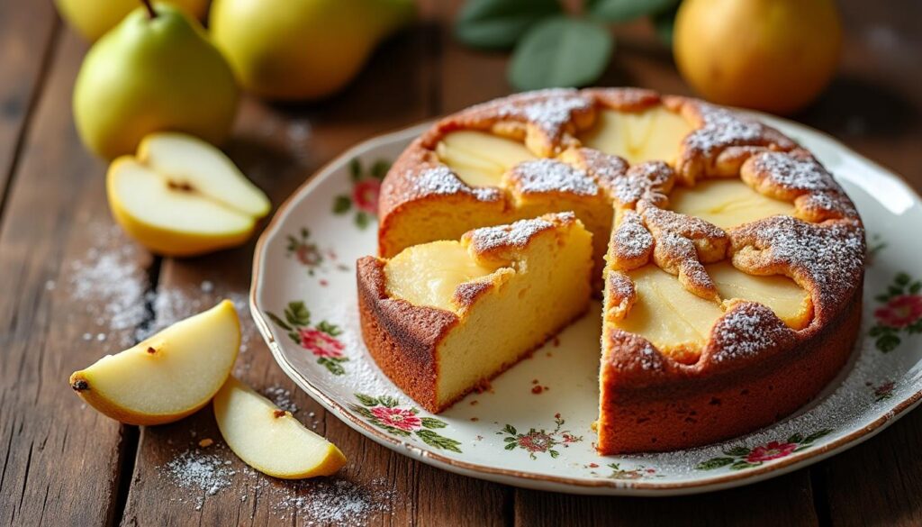 découvrez la recette maison du gâteau poire grand-mère, simple à réaliser et fondant en bouche, parfait pour un dessert savoureux et convivial.