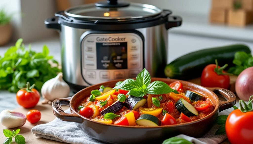 découvrez une recette de ratatouille cookeo rapide et facile à réaliser en seulement 20 minutes. un plat savoureux et inratable pour vos repas quotidiens.