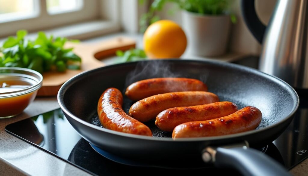 découvrez nos astuces pour réchauffer vos chipolatas efficacement sans les dessécher et conserver toute leur saveur et leur moelleux.