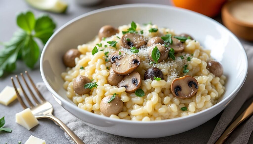 découvrez notre recette facile et rapide de risotto au cookeo, prête en seulement 15 minutes pour un repas délicieux et convivial.