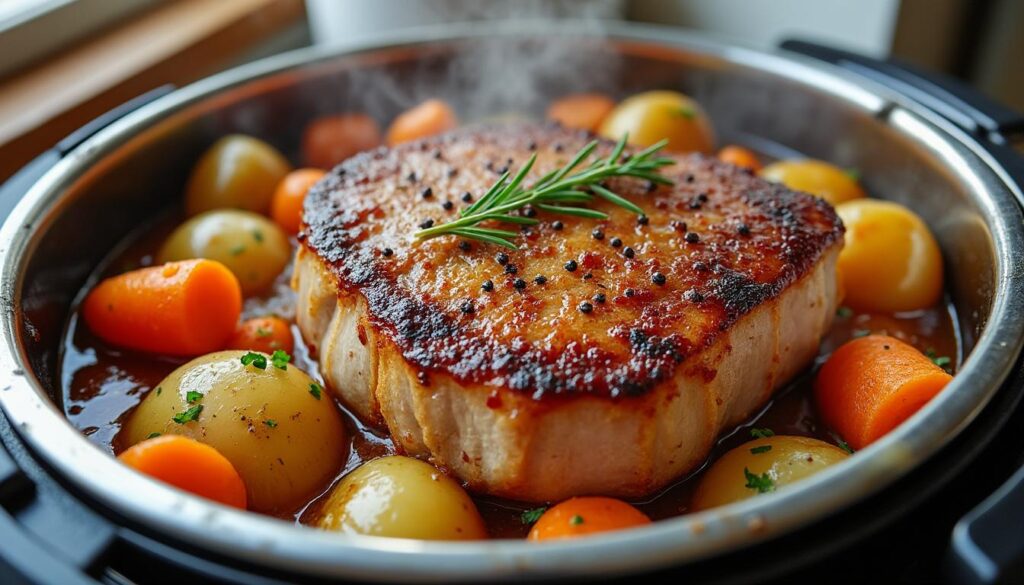 découvrez une recette rapide et savoureuse de rouelle de porc au cookeo, idéale pour un repas facile et gourmand en un rien de temps.