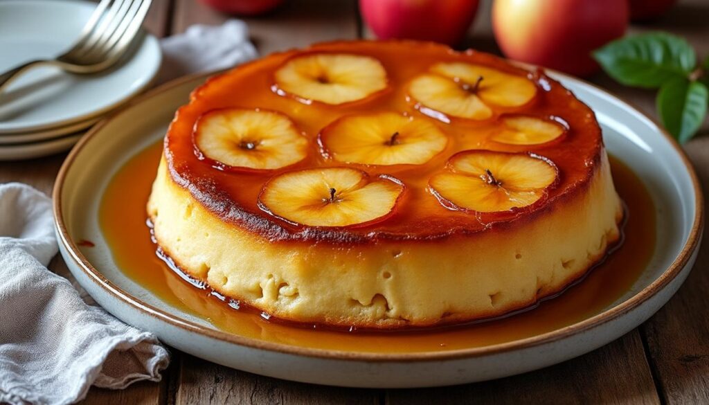 découvrez la recette facile et moelleuse du gâteau flan aux pommes de ma grand-mère, un dessert traditionnel qui ravira toute la famille.