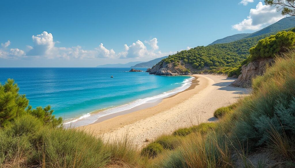 découvrez halikounas beach à corfou, une plage sauvage où la nature est préservée, idéale pour les amoureux de tranquillité et de paysages authentiques.