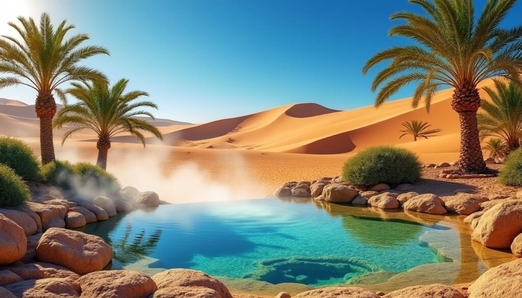 découvrez ksar ghilane en tunisie, une oasis magique avec source chaude naturelle, offrant des aventures inoubliables au cœur du désert tunisien.