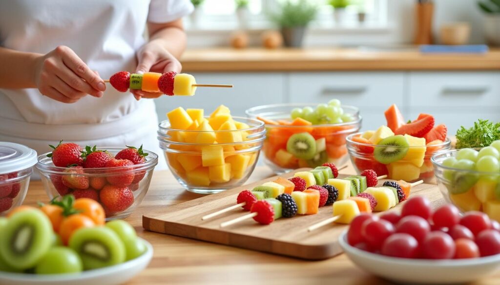 découvrez nos astuces et conseils pour préparer des brochettes de fruits à l’avance, afin de gagner du temps tout en conservant fraîcheur et saveurs.