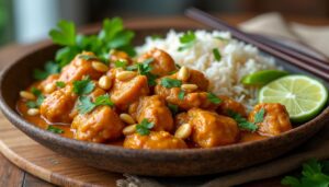 découvrez une recette thaïlandaise rapide et savoureuse de poulet aux cacahuètes, facile à préparer à la maison pour un repas plein de goût et d'exotisme.