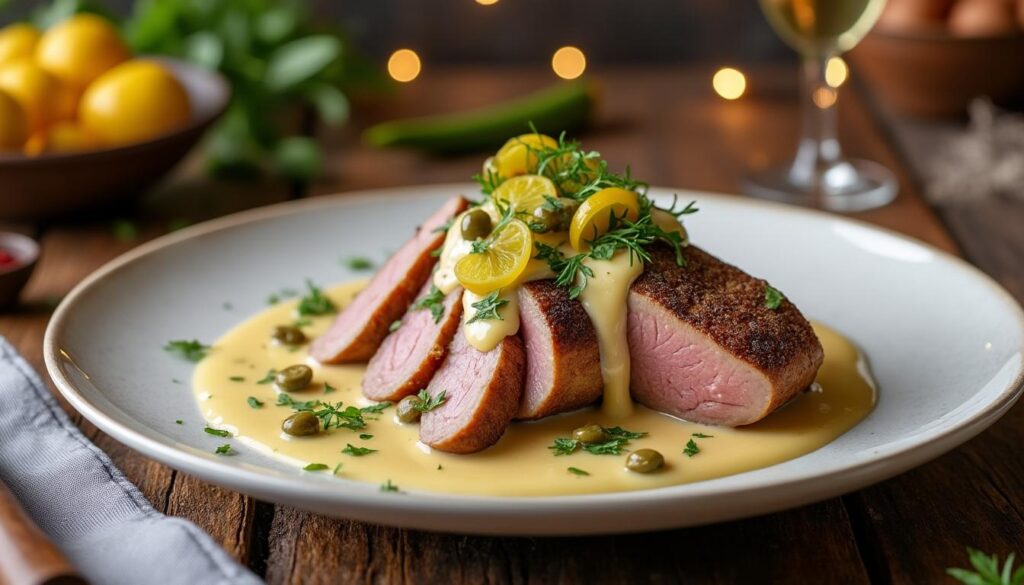découvrez la recette traditionnelle de la tête de veau accompagnée d'une sauce gribiche facile à préparer, pour un plat savoureux et authentique.