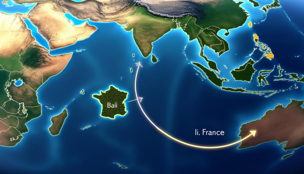 découvrez où se trouve bali par rapport à la france, avec les détails sur la distance, la localisation exacte et les moyens pour y voyager facilement.
