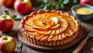 découvrez notre recette facile et gourmande de tarte normande aux pommes, un dessert traditionnel alliant douceur et saveurs authentiques de normandie.