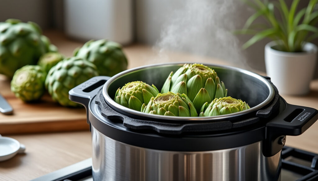 découvrez la méthode idéale pour cuire l'artichaut à la cocotte minute, avec le temps de cuisson parfait pour un résultat tendre et savoureux.