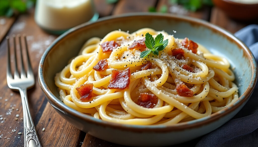 découvrez notre recette simple de pâtes carbonara à la crème fraîche, liquide ou épaisse, pour un plat savoureux et rapide à préparer.