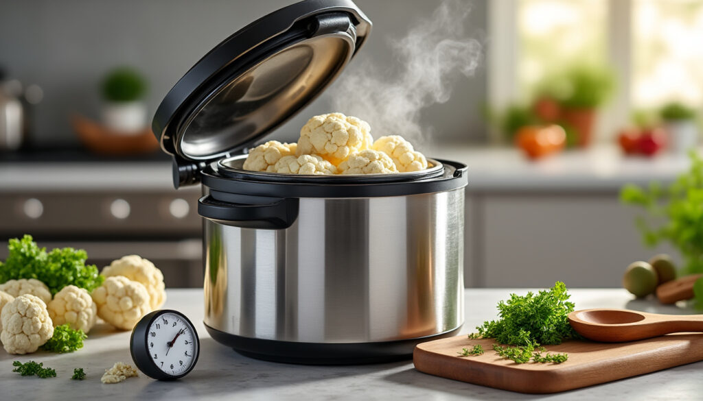 découvrez comment cuire le chou-fleur à la cocotte minute avec des temps précis et des astuces simples pour une cuisson rapide et savoureuse.