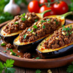 découvrez la recette traditionnelle libanaise d’aubergines farcies à la viande hachée, un plat savoureux et facile à préparer pour un repas convivial.