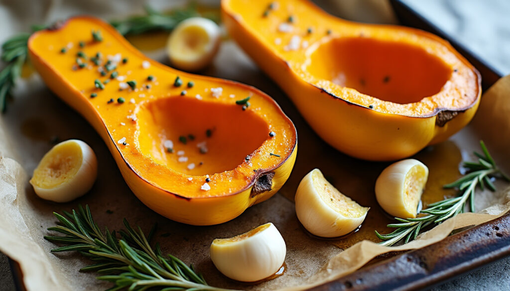 découvrez une recette simple et savoureuse d'accompagnement de butternut au four, parfaite pour sublimer vos repas avec douceur et gourmandise.