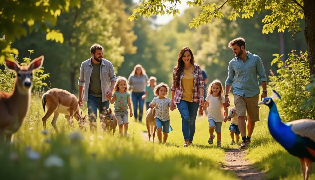 découvrez le parc du touron en dordogne, un lieu idéal pour une sortie en famille avec la visite des animaux et de belles balades dans un cadre naturel.