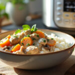 préparez une blanquette de dinde au cookeo, rapide et savoureuse. une recette facile, crémeuse et idéale pour régaler toute la famille.